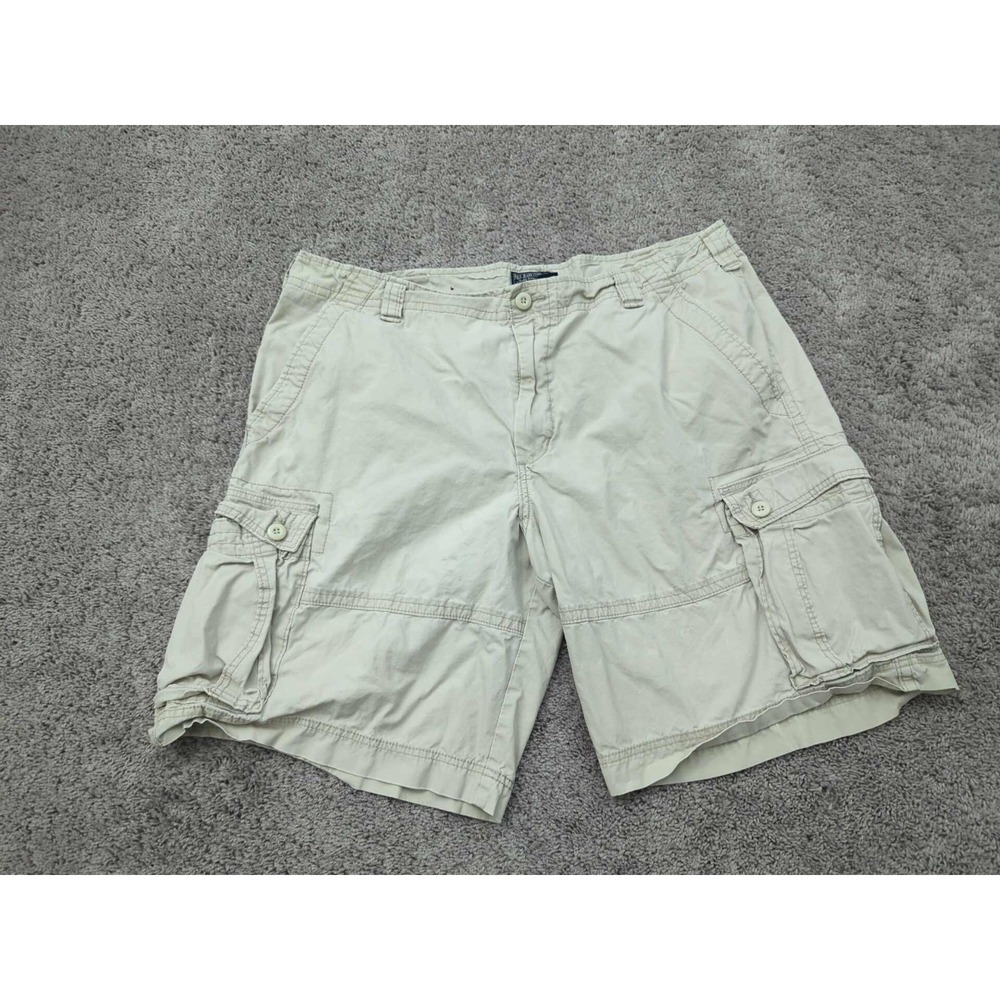 Polo Jeans Cargo Shorts Mens 42 Beige Inseam: 11" 100% Cotton‎ Outdoor Casual